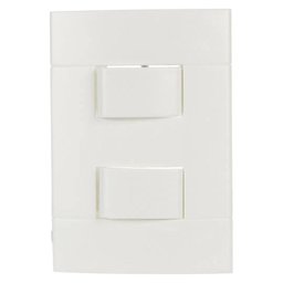 Conjunto Interruptor Duplo Simples 10a Branco Lunare Schneider - 2