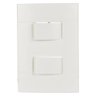 Conjunto Interruptor Duplo Simples 10a Branco Lunare Schneider - 2