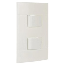 Conjunto Interruptor Duplo Simples 10a Branco Lunare Schneider - 3