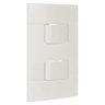 Conjunto Interruptor Duplo Simples 10a Branco Lunare Schneider - 3