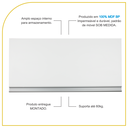 Ver imagem 3 de Armário Aéreo Multiuso Basculante 70cm 100% Mdf Cor:branco