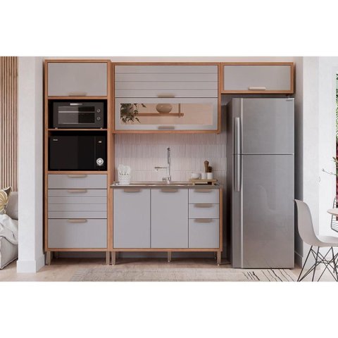 Kit Cozinha Mgm 4 Peças Eloise C4p256 Cinamomo/platina