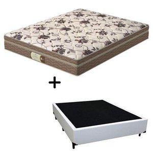 Cama Box Queen + Colchão Mola Ensacada Probel Style Pillow Euro Queen