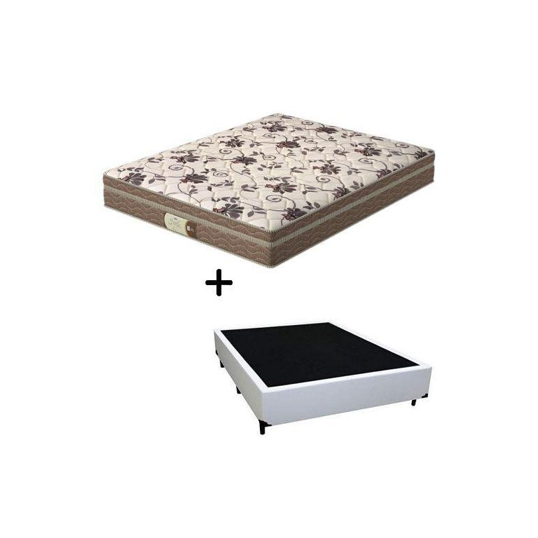 Cama Box Queen + Colchão Mola Ensacada Probel Style Pillow Euro Queen
