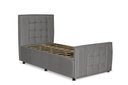 Ver imagem 2 de Cama com Cabeceira Solteiro Estofada Uvaia 90cm Suede:cinza