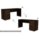 Ver imagem 4 de Mesa Escrivaninha Juvenil ME4102 c/ 3 Gavetas Amêndoa - Tecno Mobili