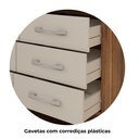 Ver imagem 7 de Cômoda para Quarto 8 Gavetas Imperatriz Castanho/Off White