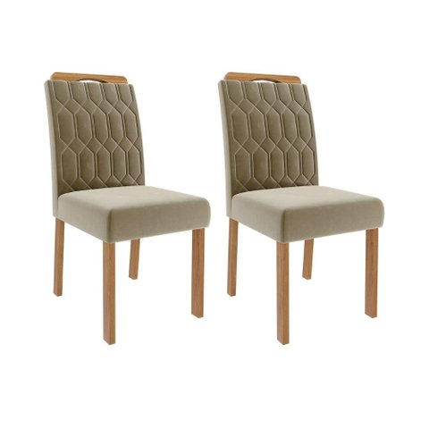 Cadeira para Mesa de Jantar Jogo de 2 Cadeiras Mdf Paola Wood Cimol Madeira/joli