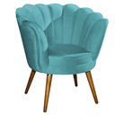 Ver imagem 1 de Poltrona Pétala Girassol Pés Madeira Resistencia e Conforto:verde Menta