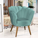 Ver imagem 2 de Poltrona Pétala Girassol Pés Madeira Resistencia e Conforto:verde Menta