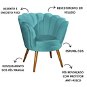 Ver imagem 3 de Poltrona Pétala Girassol Pés Madeira Resistencia e Conforto:verde Menta