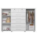 Ver imagem 2 de Cômoda Infantil 2 Portas 7 Gavetas Trapézio Branco