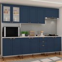 Ver imagem 7 de Cozinha Iluminata com 5 Módulos Branco Azul