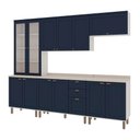Ver imagem 1 de Cozinha Iluminata com 5 Módulos Branco Azul
