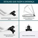 Ver imagem 2 de Tampa de Vaso Laqueado Com Fechamento Lento Level Branco para Louça Deca com Ferragem Preta