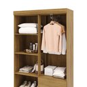 Ver imagem 6 de Guarda Roupa Solteiro Abruzzo 4 Portas de Bater 2 com Espelhos 2 Gavetas Nature G98 - Gran Belo