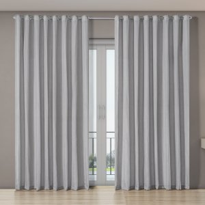 Cortina Voil Gaze de Linho 4,00 M X 2,70 M - Cinza