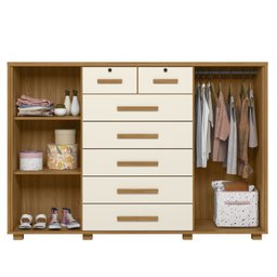 Cômoda Infantil 2 Portas 7 Gavetas Trapézio - 6