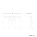 Ver imagem 3 de Cômoda Infantil 2 Portas 7 Gavetas Trapézio