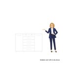 Ver imagem 5 de Cômoda Infantil 2 Portas 7 Gavetas Trapézio