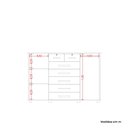 Ver imagem 4 de Cômoda Infantil 2 Portas 7 Gavetas Trapézio