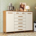 Ver imagem 1 de Cômoda Infantil 2 Portas 7 Gavetas Trapézio