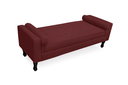 Ver imagem 2 de Jogo Cabeceira Geovana + Calçadeira Fênix Solteiro 90cm Suede Vermelho Bordo