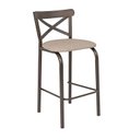 Ver imagem 5 de Conjunto 2 Banquetas para Cozinha Assento Anatômico Paris Bege/Bronze