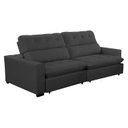 Ver imagem 2 de Sofa Retratil Reclinavel 2 Lugares 230cm Veludo Andreia Cinza Grafite