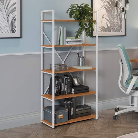 Estante Alta 72cm com 5 Prateleiras Estrutura Metálica Estilo Industrial Li006 Kappesberg Industrial