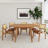 Conjunto de Mesa Extensível Redonda Tarsila Yescasa com 6 Cadeiras Verônica - 1