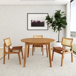 Conjunto de Mesa Extensível Redonda Tarsila Yescasa com 6 Cadeiras Verônica - 2