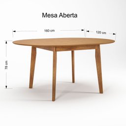 Conjunto de Mesa Extensível Redonda Tarsila Yescasa com 6 Cadeiras Verônica - 5