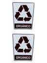 Ver imagem 1 de Kit 2 Placa Adesiva Sinalização Lixo Organico 15x20 Adesivo
