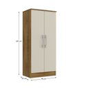 Ver imagem 4 de Armário Multiuso 2 Portas Regente Marrom/Castanho/Offwhite