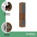 Ver imagem 6 de Conjunto Modulado de Quarto Infantil 5 Peças Ella Yescasa Cinza/Nogal/Grafite