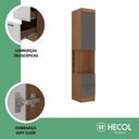 Ver imagem 6 de Conjunto Modulado de Quarto Infantil 5 Peças Ella Yescasa Cinza/Nogal/Grafite