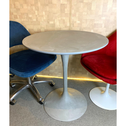 Mesa de Jantar Tulipa Saarinen Redonda 90 cm em Cimento Queimado - Cinza - 3