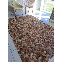 Tapete de Couro Quadriculado 2,00 X 1,50 M Marron Ligth - 1