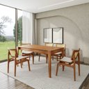 Ver imagem 1 de Conjunto de Mesa Extensível Retangular Tarsila Yescasa com 6 Cadeiras Verõnica