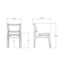 Ver imagem 4 de Conjunto de Mesa Extensível Retangular Tarsila Yescasa com 6 Cadeiras Verõnica
