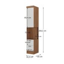 Ver mais imagens de Conjunto de Quarto Infantil Completo Modulado 4 Peças Ella Yescasa Marrom/Nogal/Branco