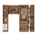 Ver imagem 3 de Conjunto de Quarto Infantil Completo Modulado 4 Peças Ella Yescasa Marrom/Nogal/Branco
