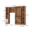 Ver imagem 4 de Conjunto de Quarto Infantil Completo Modulado 4 Peças Ella Yescasa Marrom/Nogal/Branco