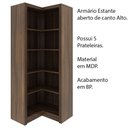 Ver imagem 4 de Armário Estante de Canto Alto para Escritório Home Office Me4132 Mdp Nogal - Gran Belo