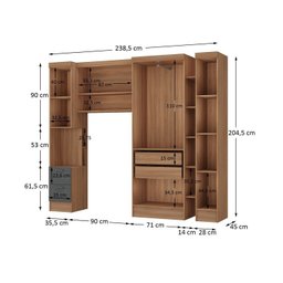 Quarto Infantil Completo 4 Peças Ella Espresso Móveis - 4