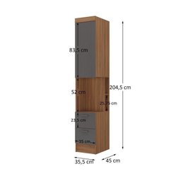 Quarto Infantil Completo 4 Peças Ella Espresso Móveis - 8