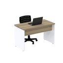Ver imagem 5 de Escrivaninha Mesa Escritório Retangular 120CMX60CM P25 120cm Noce Naturalle e Branco Preto/Marromle