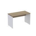 Ver imagem 3 de Escrivaninha Mesa Escritório Retangular 120CMX60CM P25 120cm Noce Naturalle e Branco Preto/Marromle
