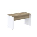 Ver imagem 1 de Escrivaninha Mesa Escritório Retangular 120CMX60CM P25 120cm Noce Naturalle e Branco Preto/Marromle
